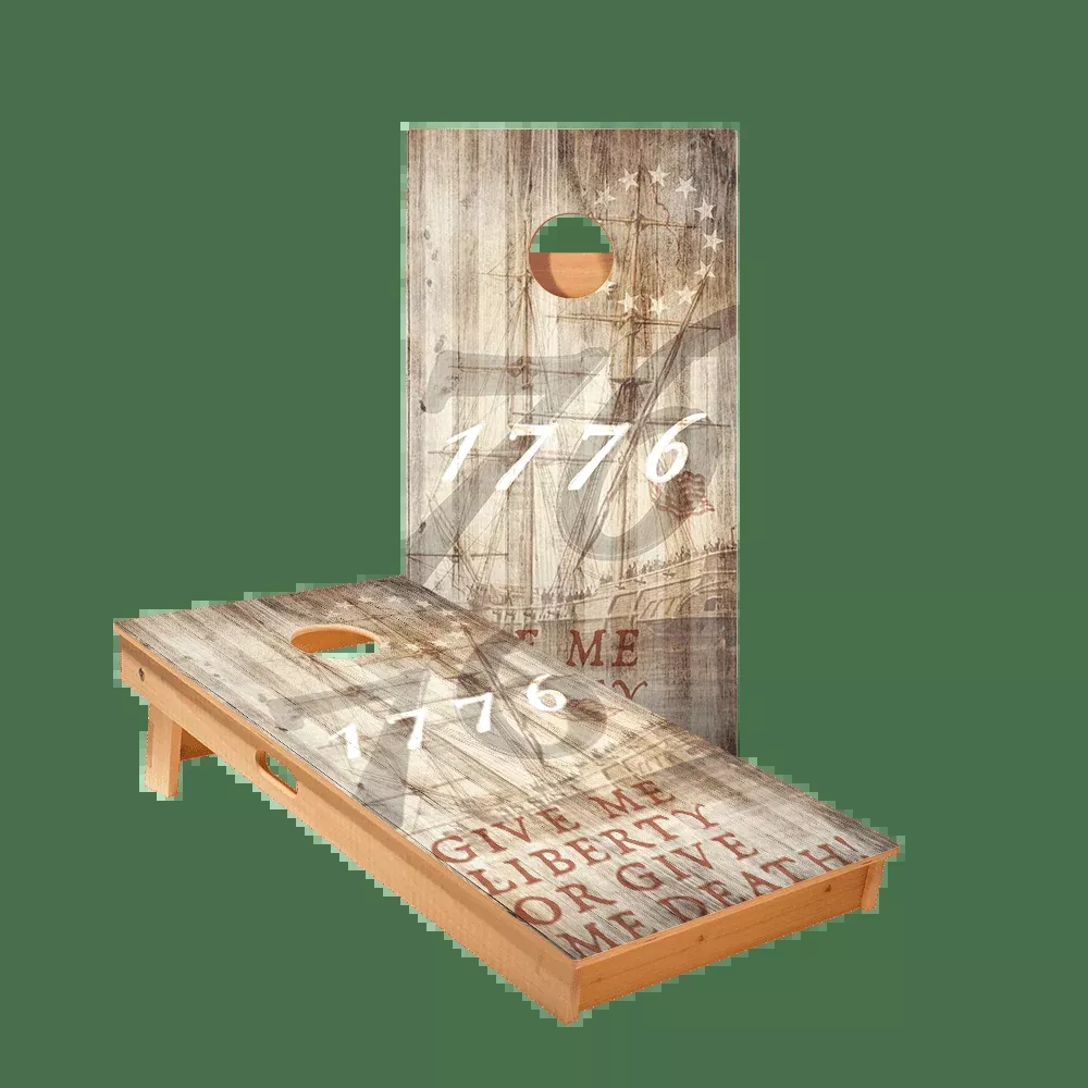 1776 Tan Star Cornhole Boards