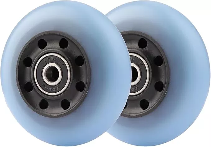2-Pack 76mm PU Caster Board Replacement Wheel Set 90A Compatible with Razor RipStik Classic Air, DLX G Ripsurf (Blue)