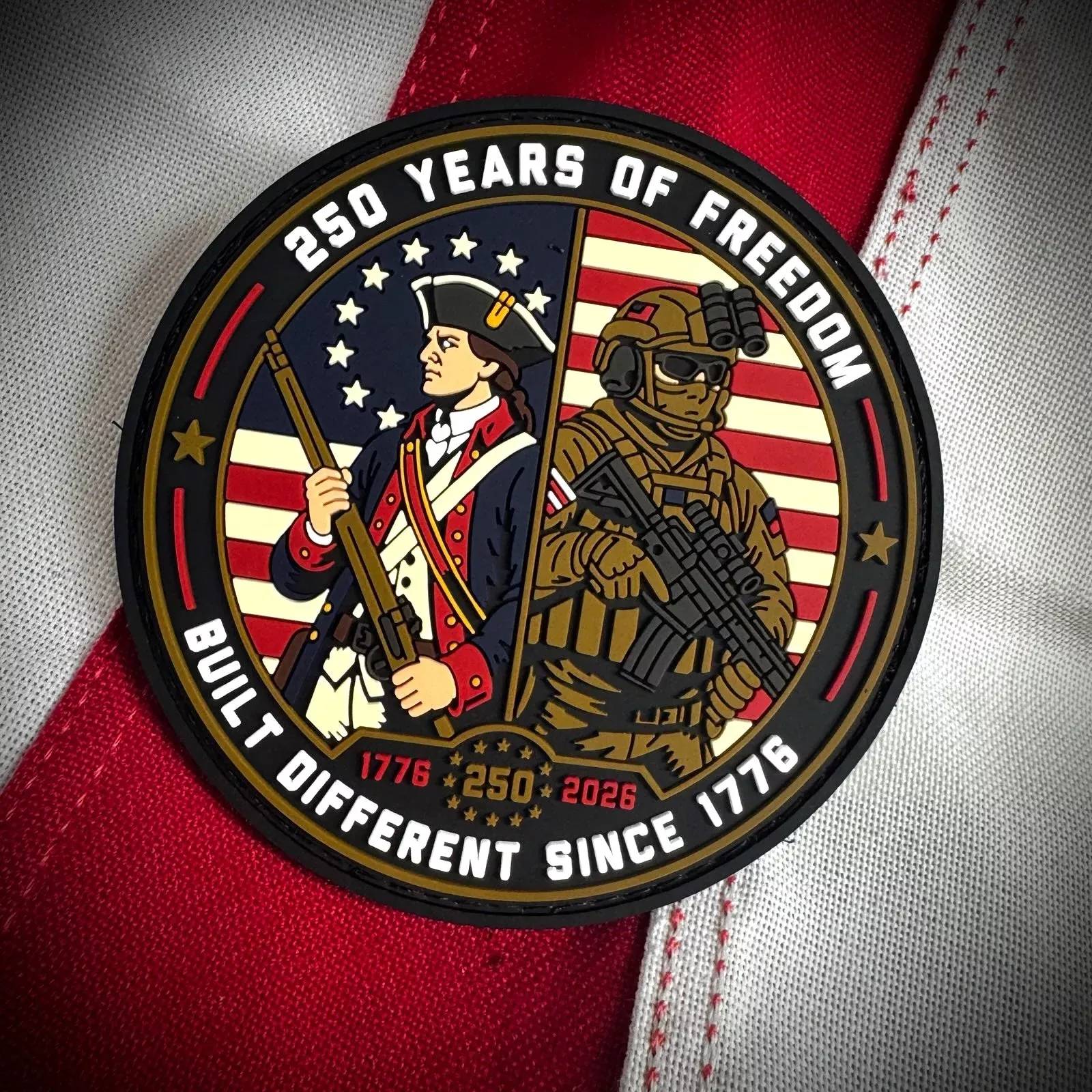 250 Years of Freedom- Built Different Since 1776 -3.5" PVC Patch