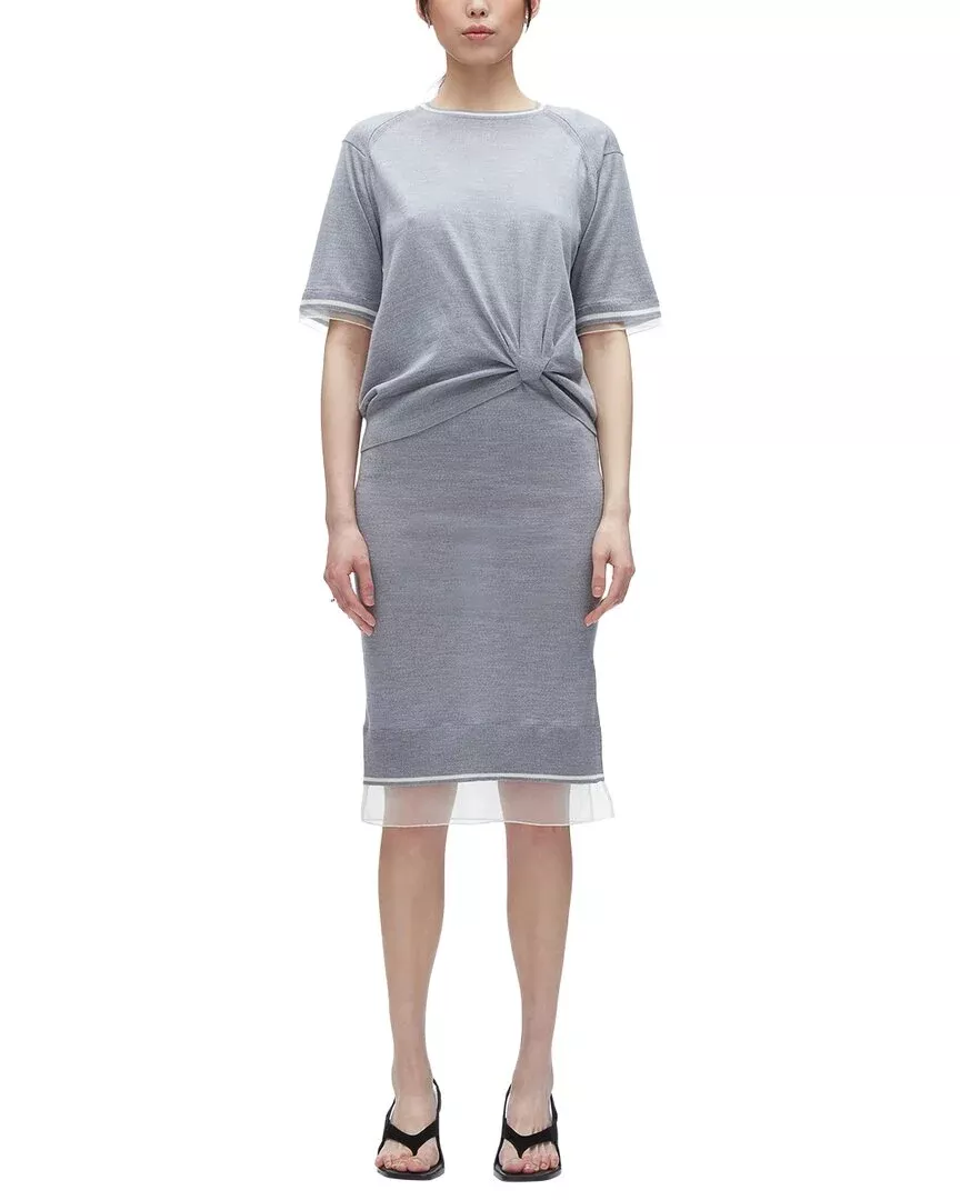 3.1 Phillip Lim Draped Knit Wool Dress