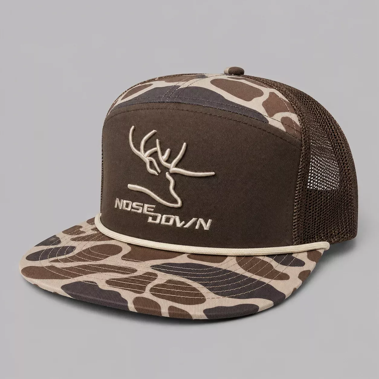 3D Puff Duck Camo 7 Panel - Youth