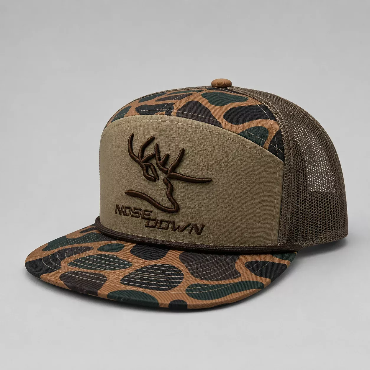 7 Panel Duck Camo Embroidered