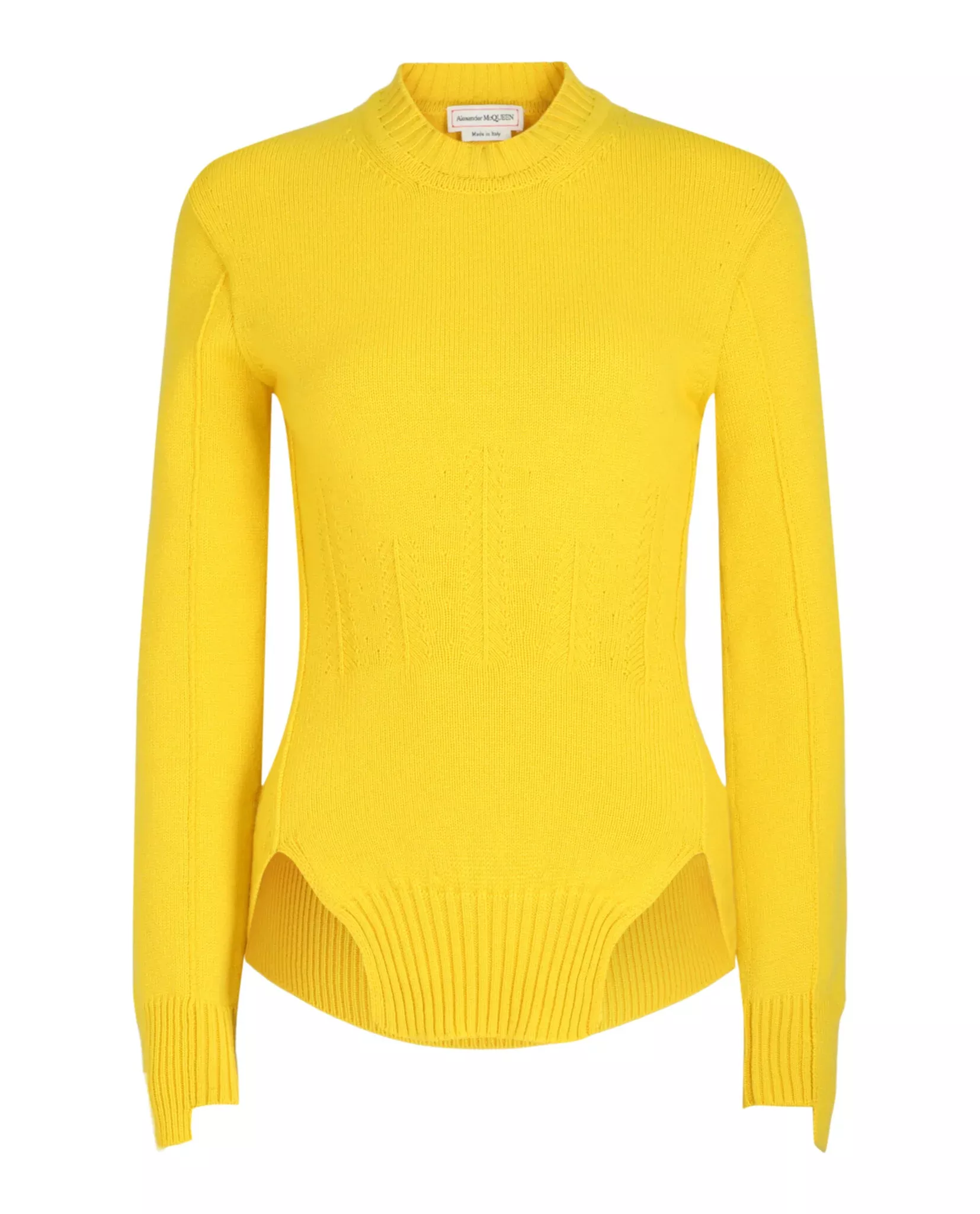 Alexander McQueen Womens Corset Stitched Sweater