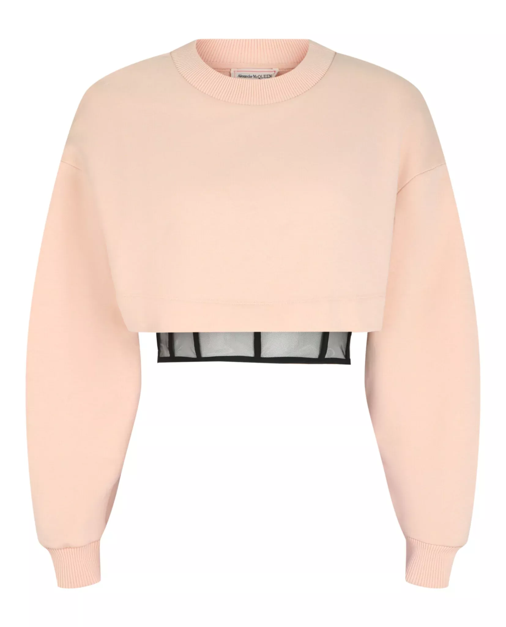 Alexander McQueen Womens Hybrid Bustier Sweatshirt