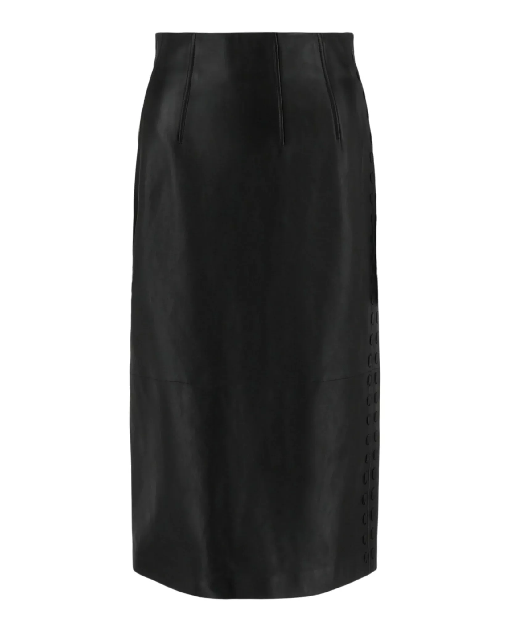 Alexander McQueen Womens Leather Pencil Skirt