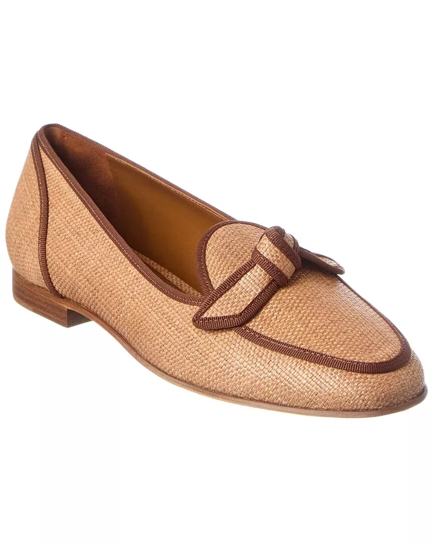 Alexandre Birman Grosgrain Raffia Loafer