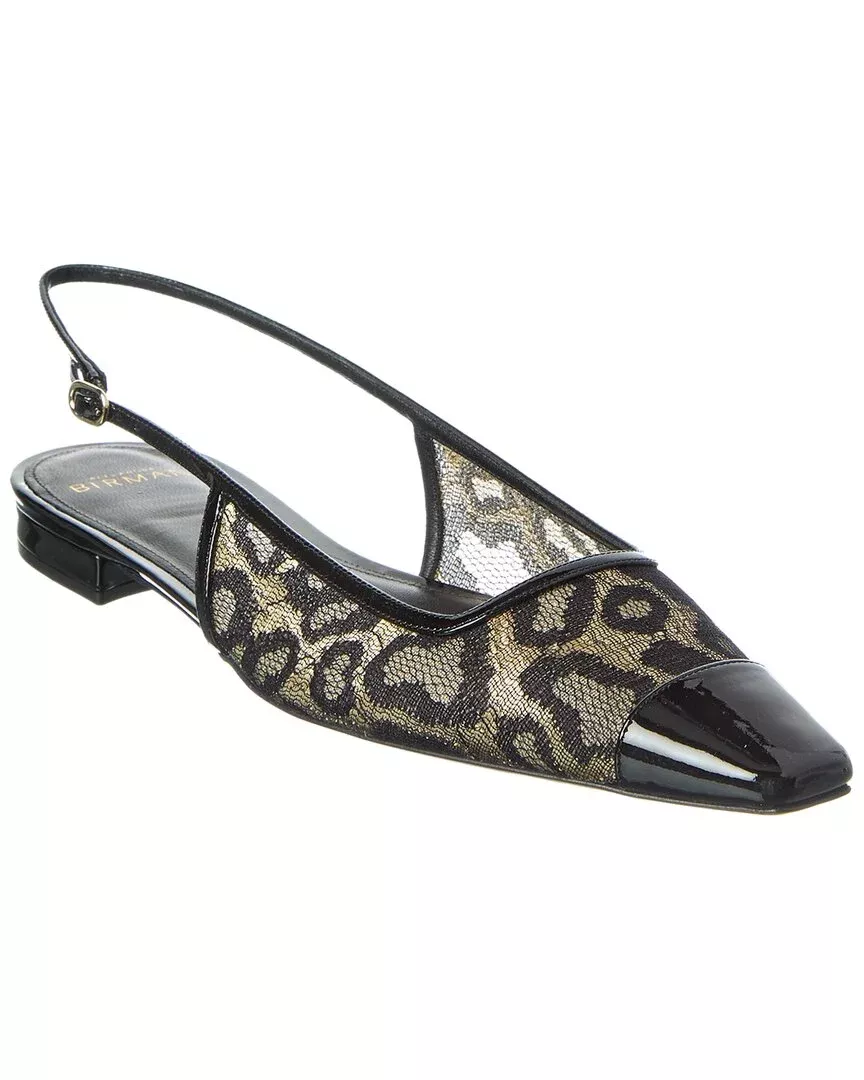 Alexandre Birman Olivia Lace Patent Flat