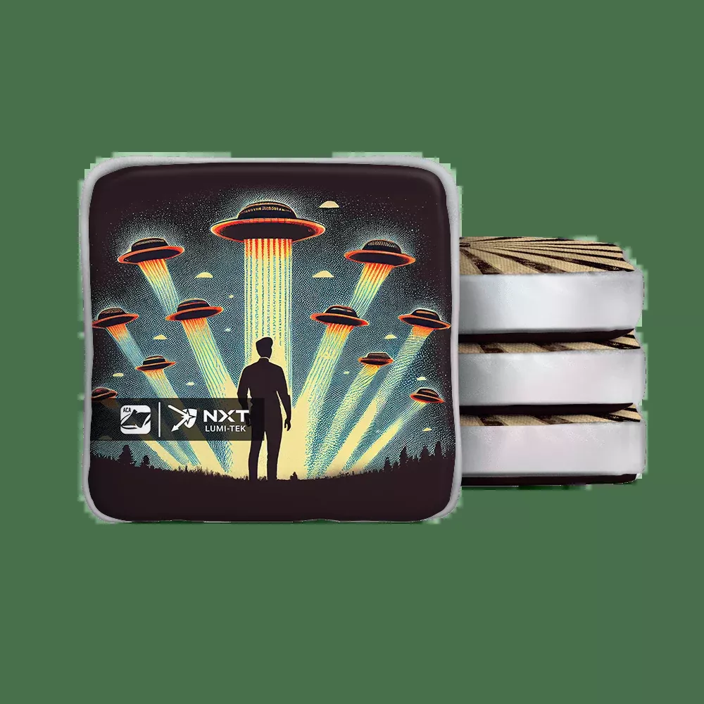 Alien Ambush Blue NXT Lumi-Tek Cornhole Bags