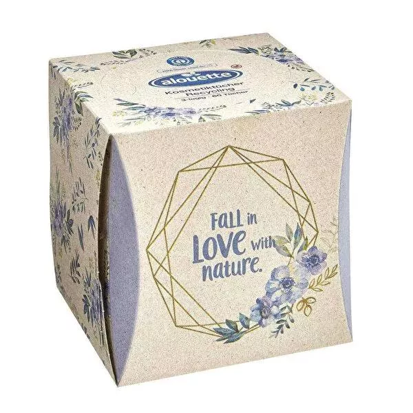 Alouette Decorative 3-Layer Tissue Box in Cube Design - 60 Tissues, Enhances Home Decor