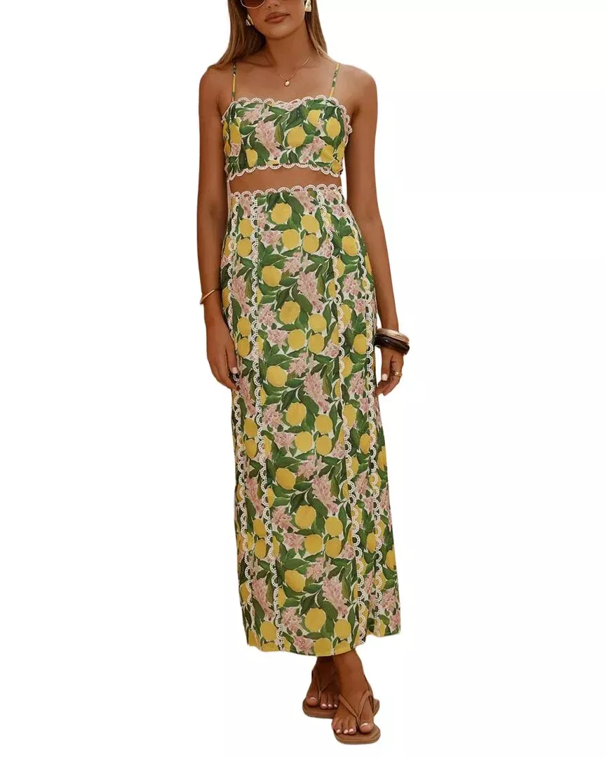 Amina Glam 2Pc Top & Skirt Set