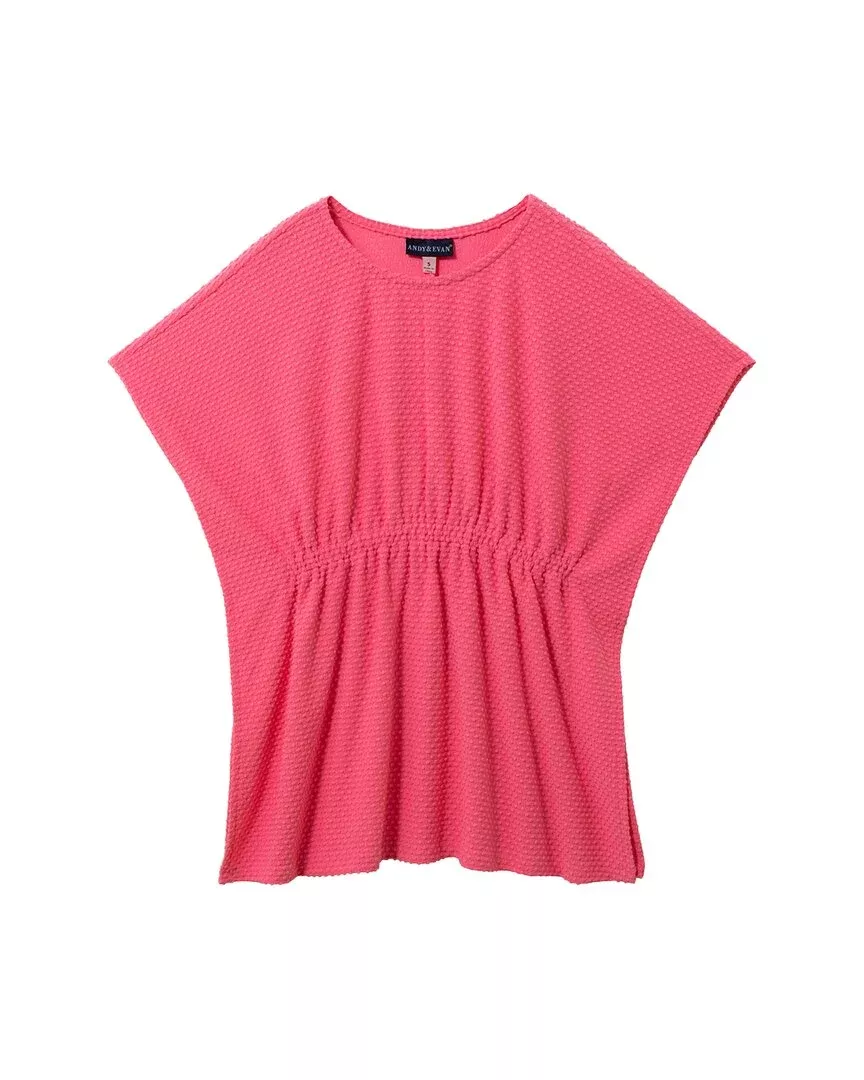 Andy & Evan Neon Pink Textured Cover-Up