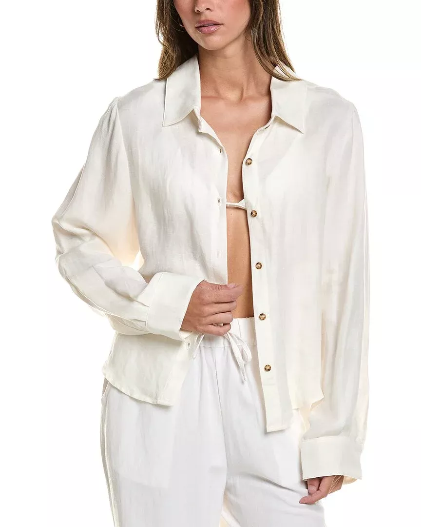 Anemos Linen-Blend Phillips Button-Down Shirt