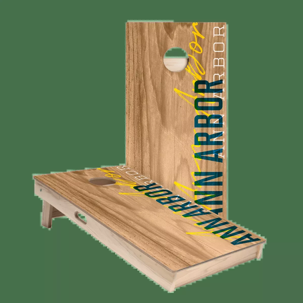 Ann Arbor Campus Gameday Star Cornhole Boards