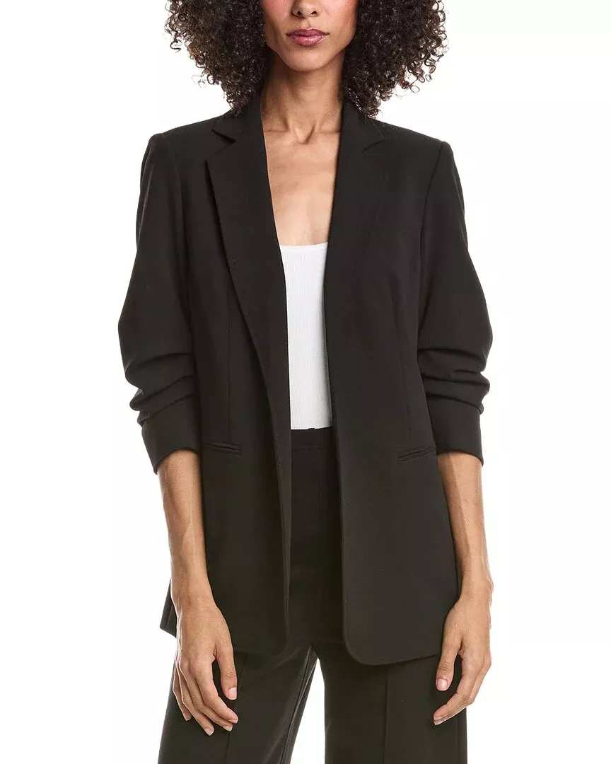 Anne Klein Scrunch Sleeve Open Jacket