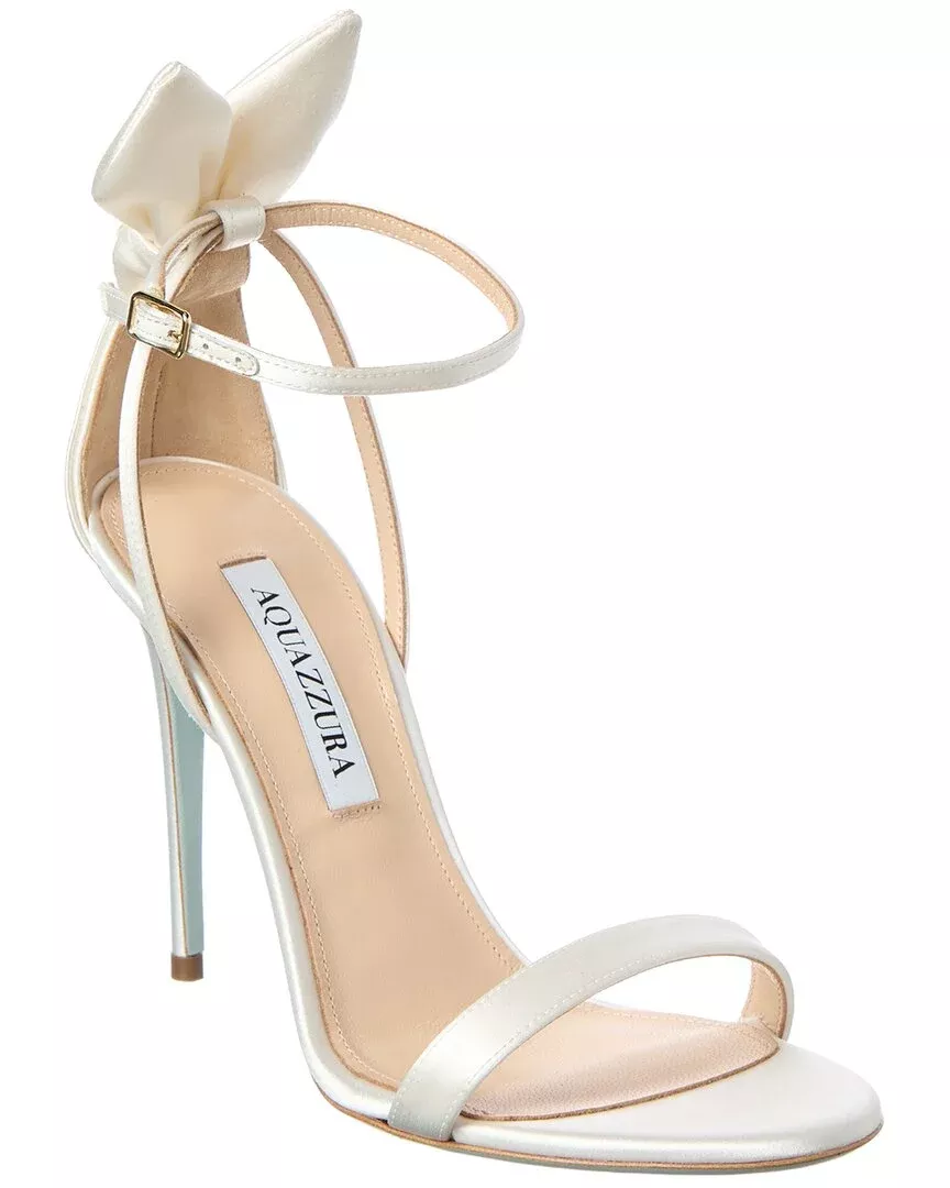Aquazzura Bow Tie Satin Sandal