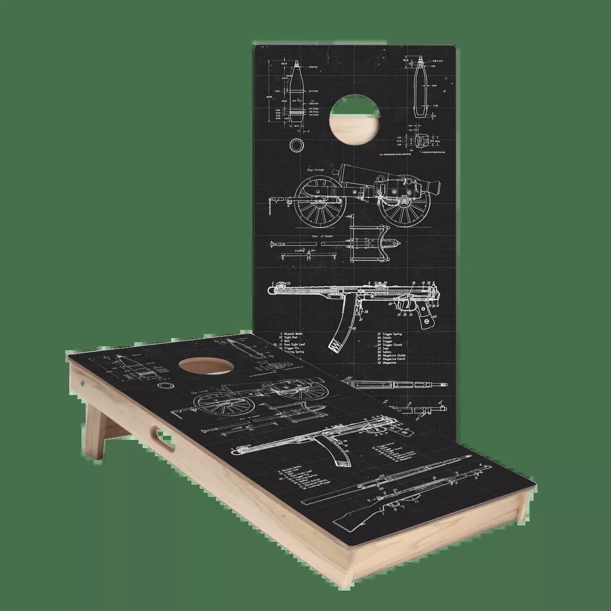 Arms Drawings Star Cornhole Boards