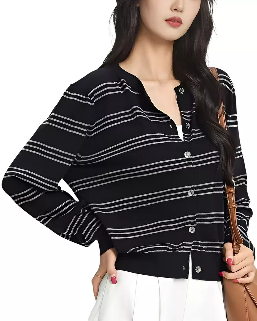 August 1987 Wool & Silk-Blend Cardigan