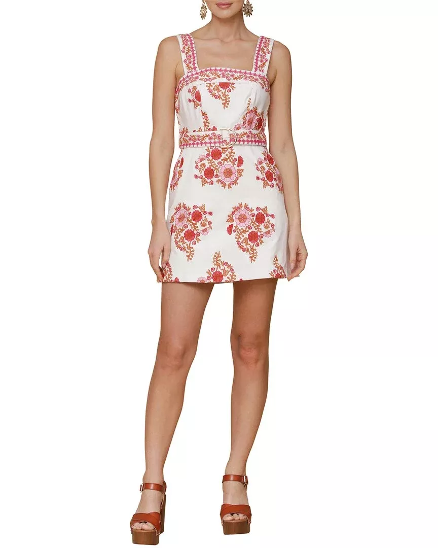 Avec Les Filles Embroidered Mini Dress