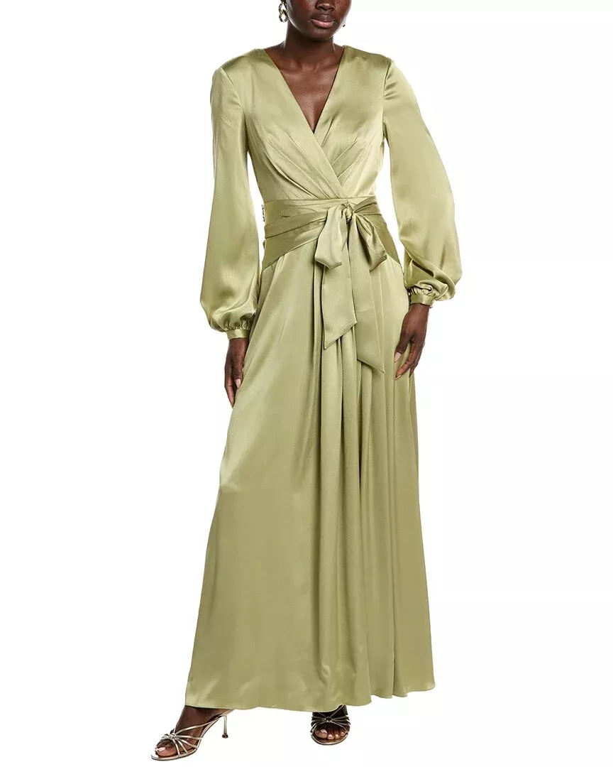Badgley Mischka Faux Wrap Gown