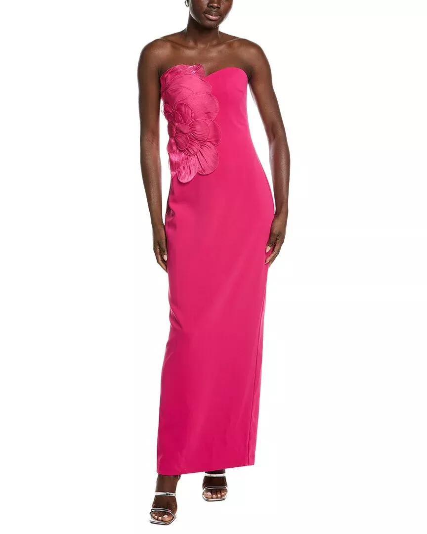 Badgley Mischka Flower Applique Gown