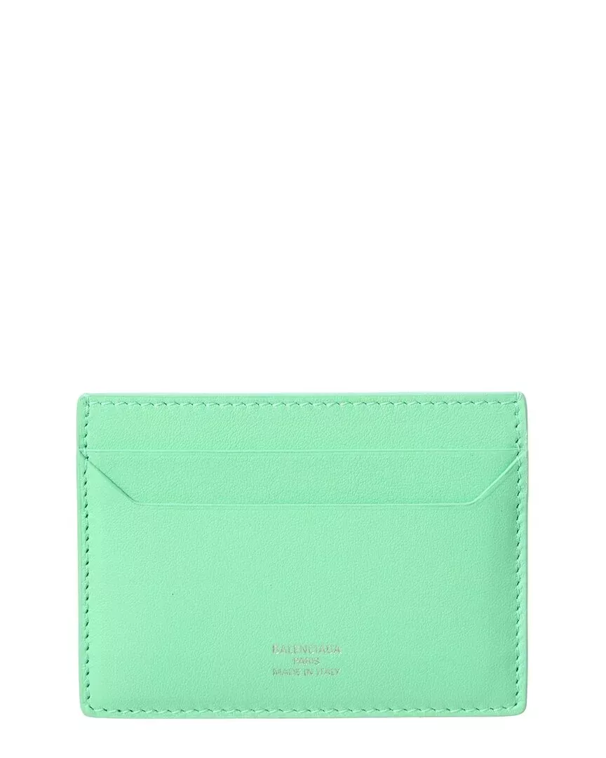 Balenciaga Logo Leather Card Holder