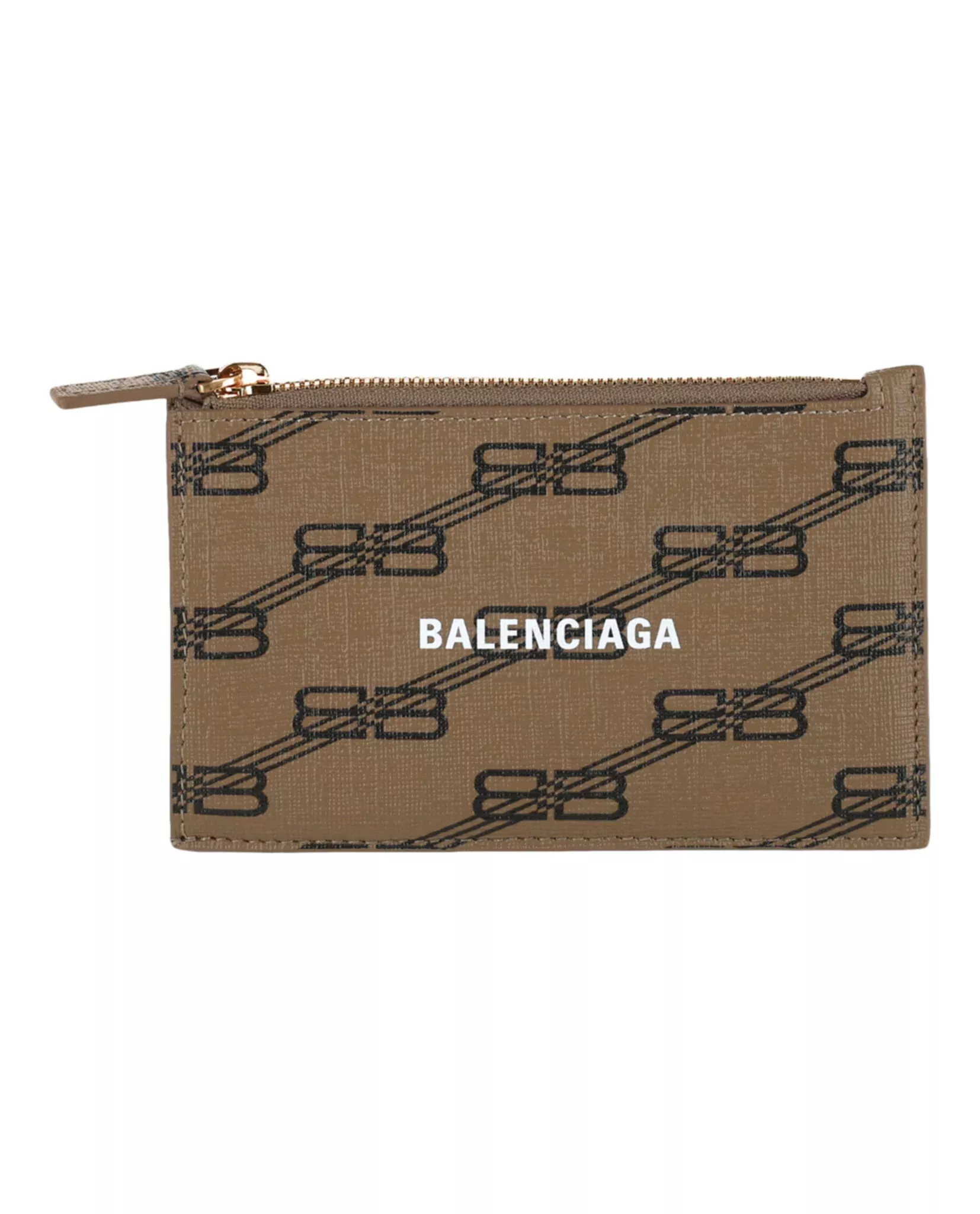 Balenciaga Mens BB Monogram Coated Canvas Card Holder