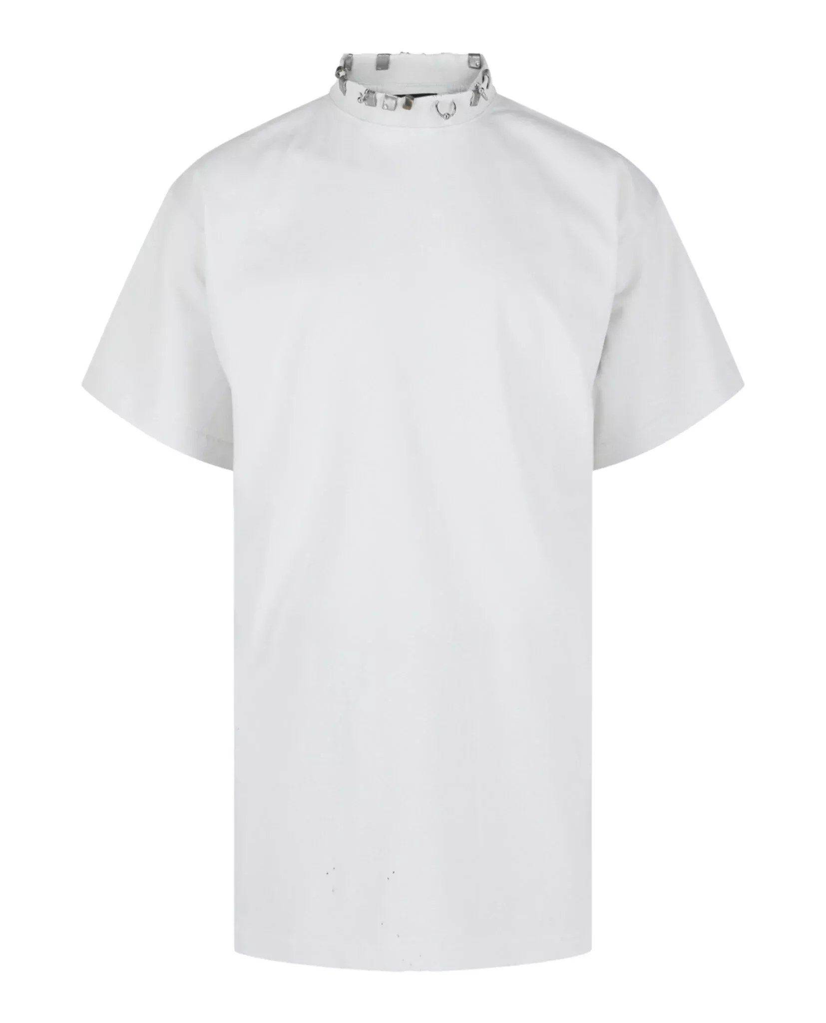 Balenciaga Mens Oversized Distressed Pierced T-Shirt