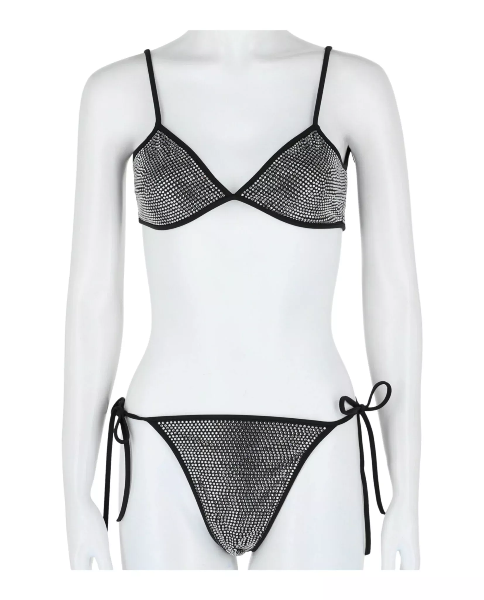 Balenciaga Womens Crystal Embellished Bikini Set