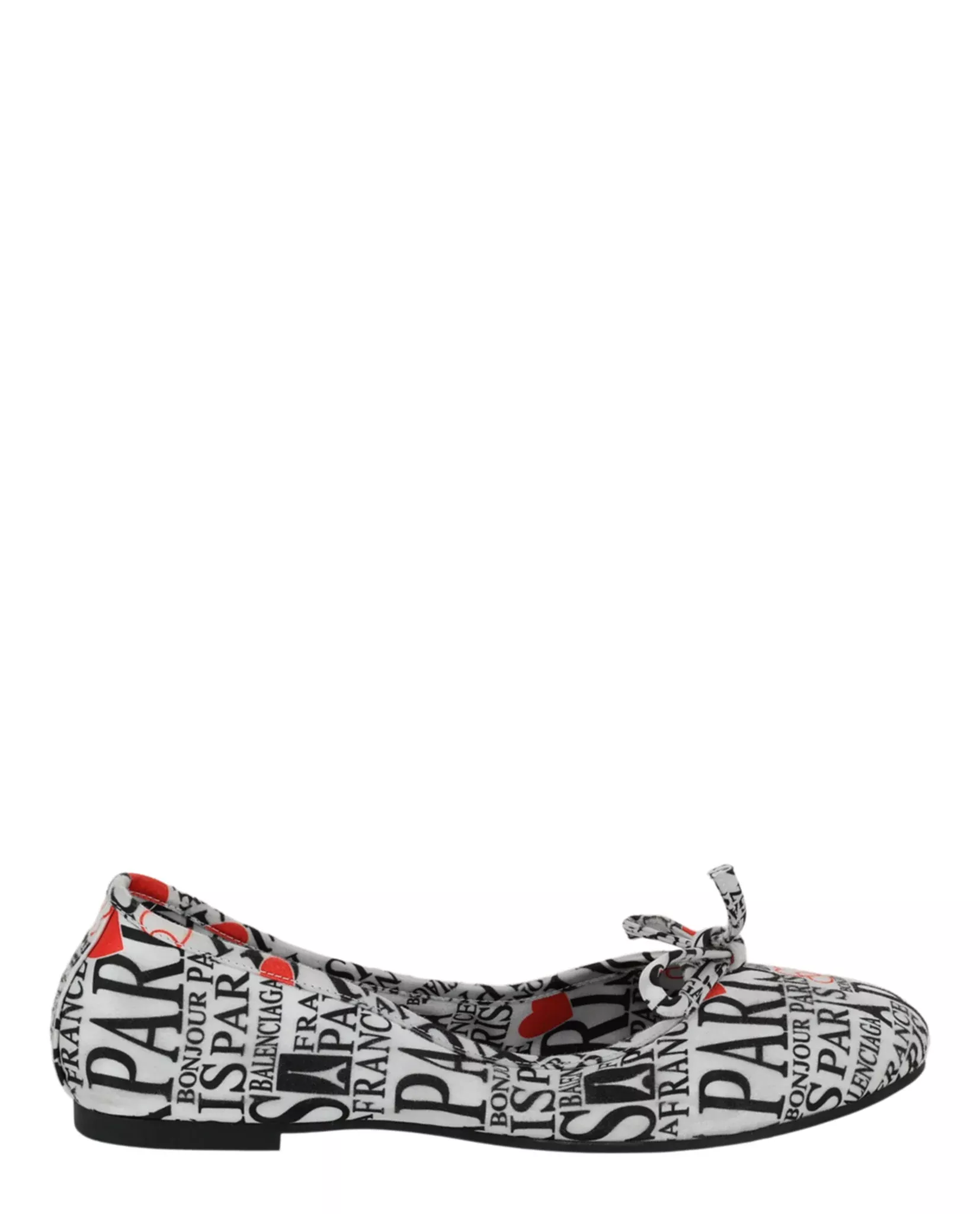 Balenciaga Womens Leopold Printed Ballet Flats