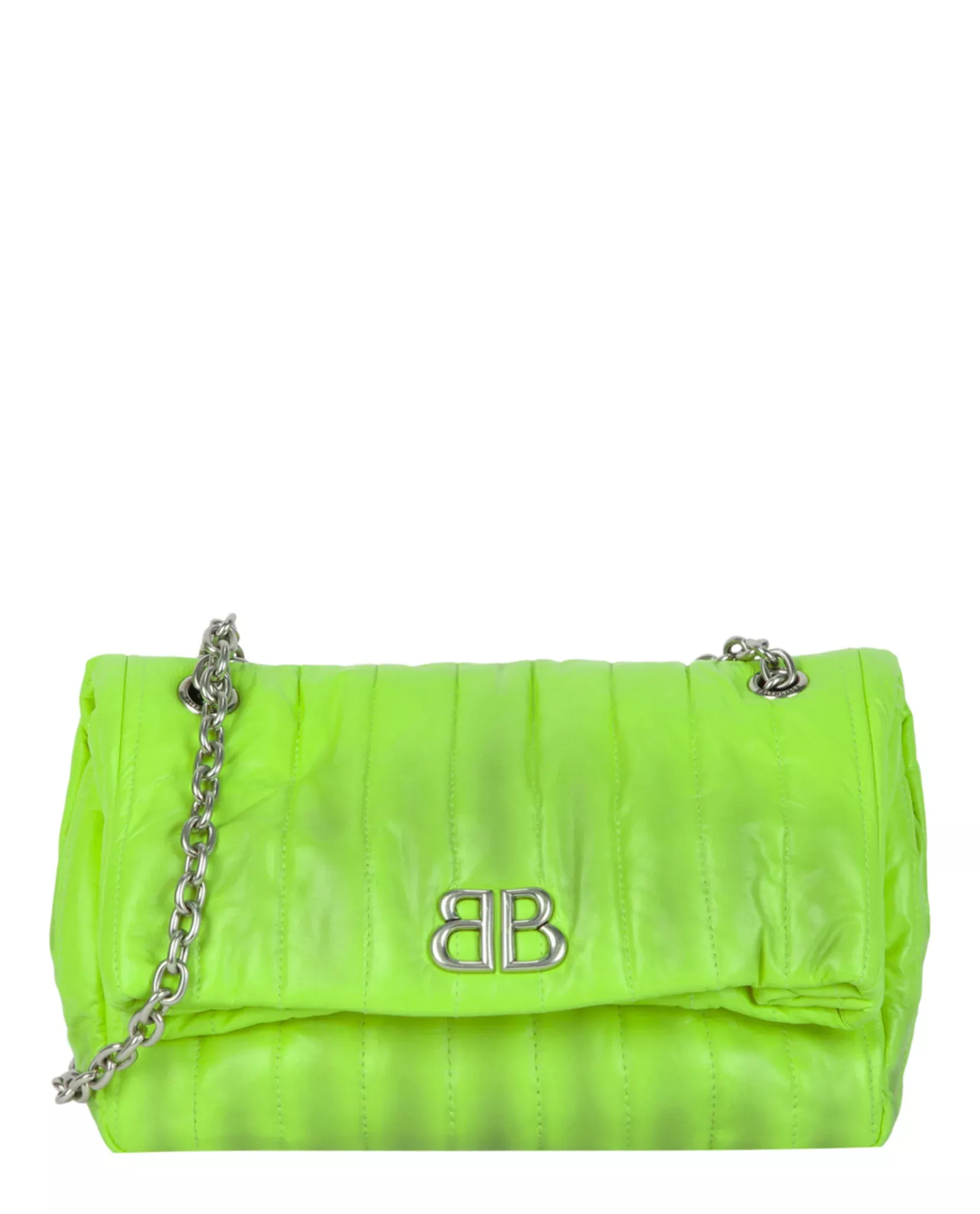Balenciaga Womens Monaco Sprayed Quilted Small Chain Bag