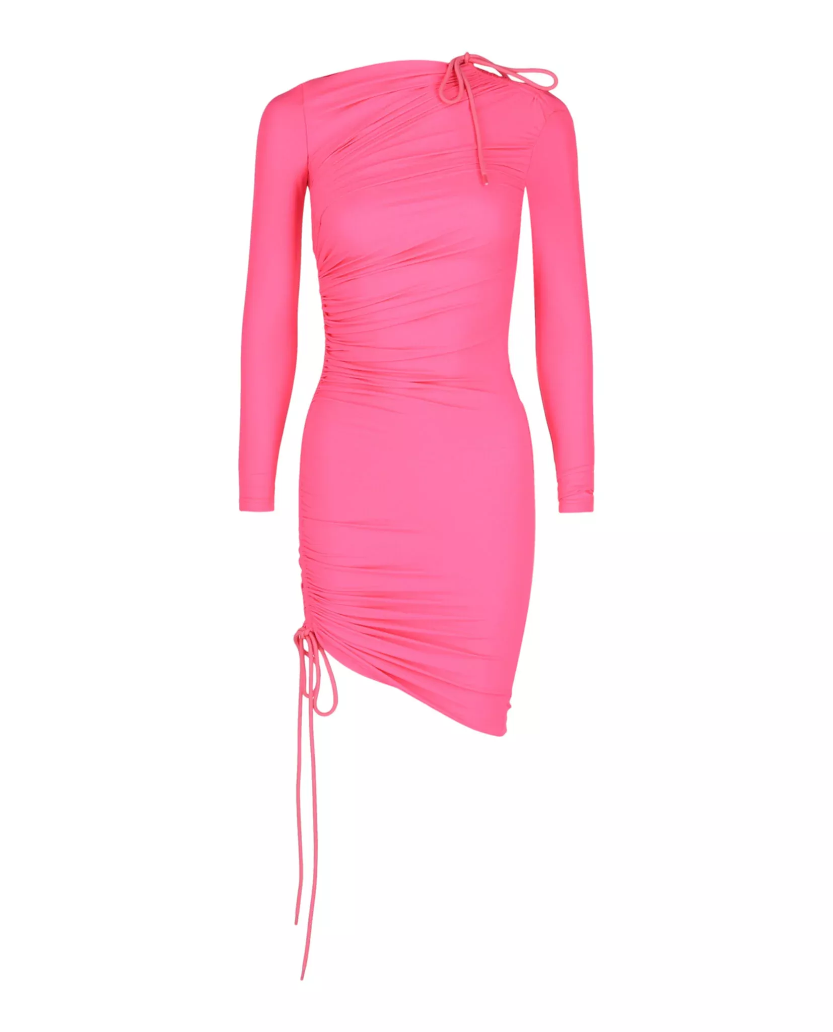 Balenciaga Womens Ruched Mini Dress