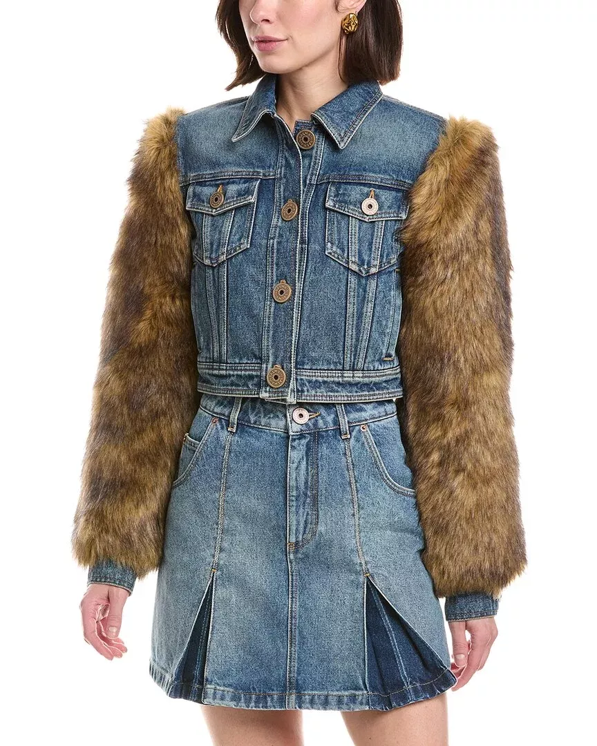 Balmain Denim Cropped Jacket