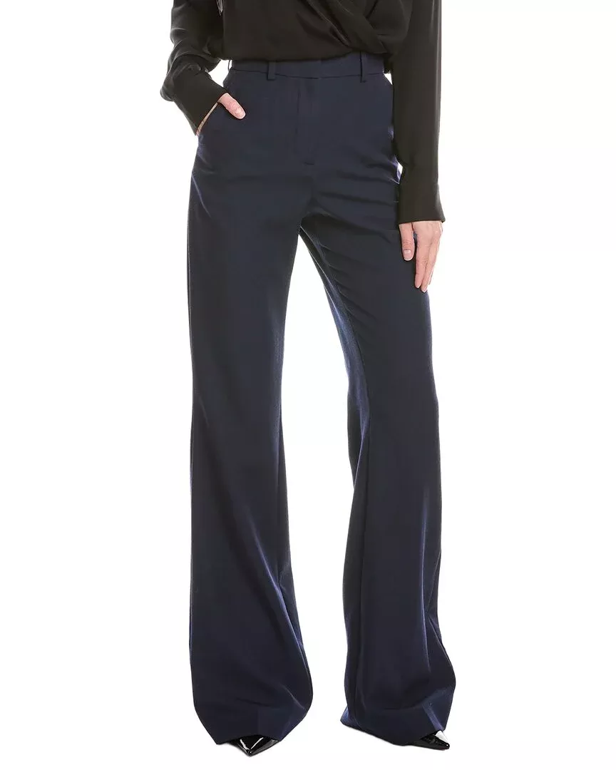 Balmain High Waist Flare Wool Pant