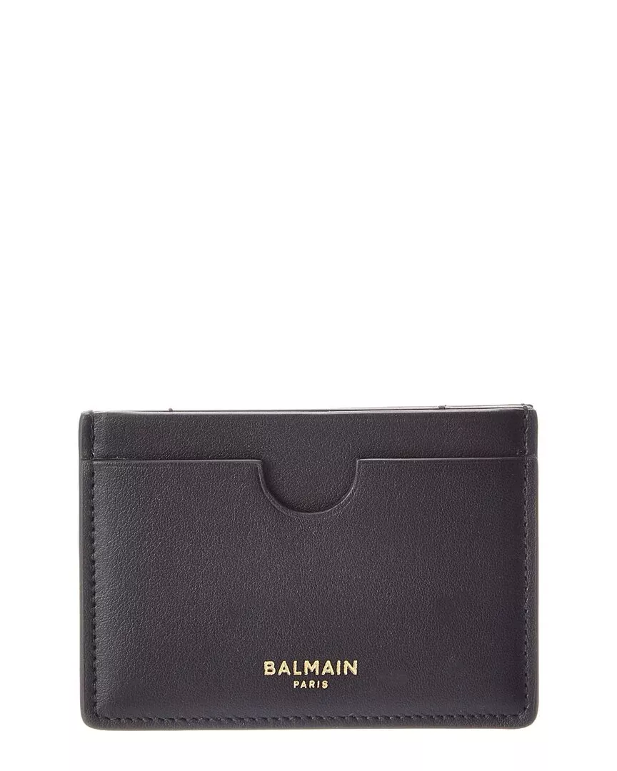 Balmain Logo Leather Card Case