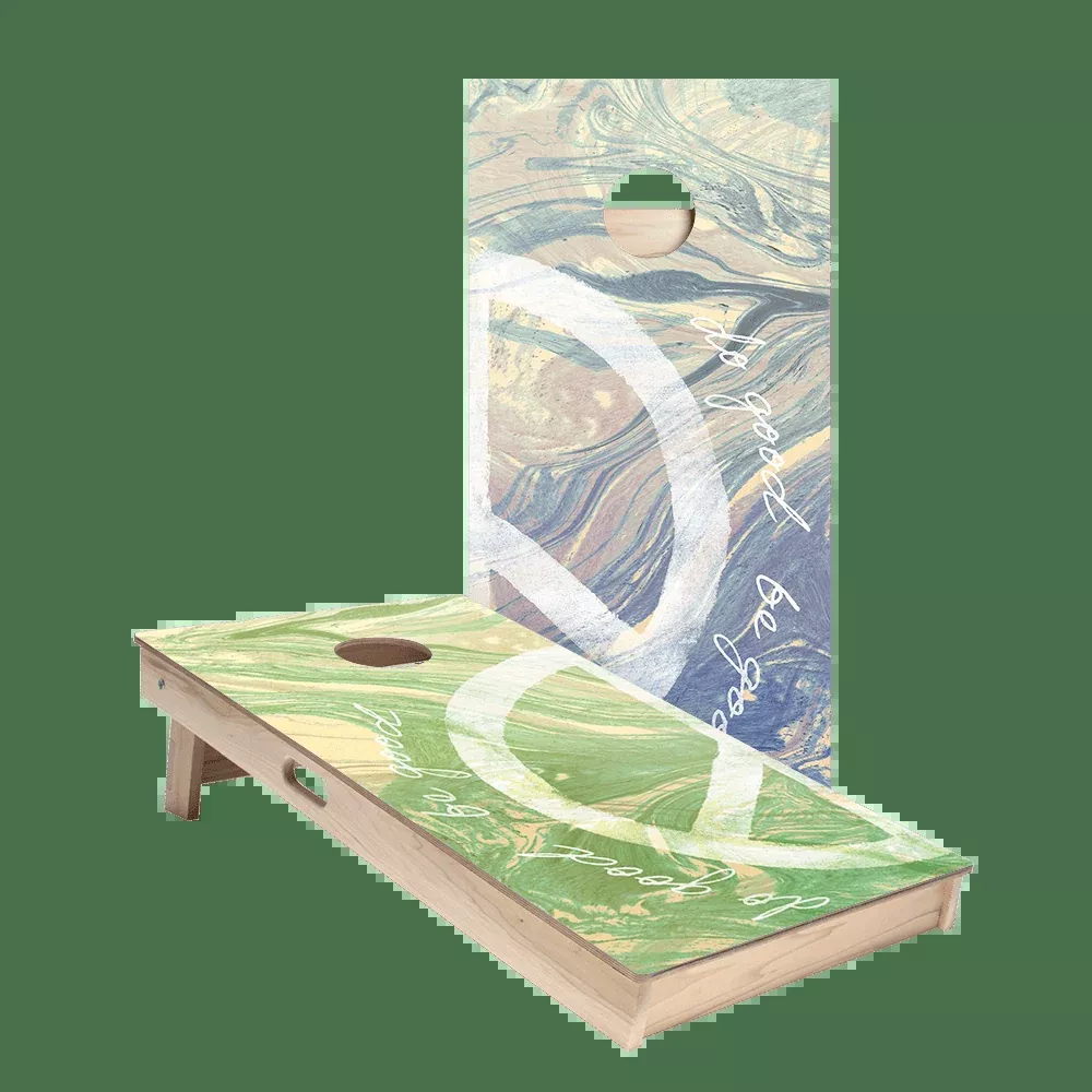 Be Good, Do Good Peace Star Cornhole Boards
