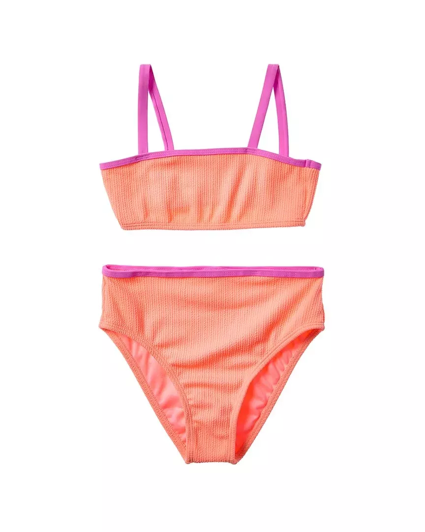 Beach Lingo 2Pc Bandeau Bra & High Waist Bottom Set