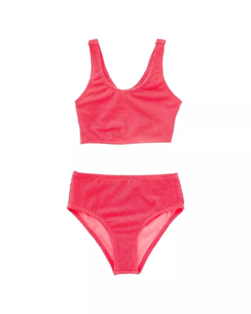 Beach Lingo 2Pc Bralette & High-Waist Bottom Swim Set