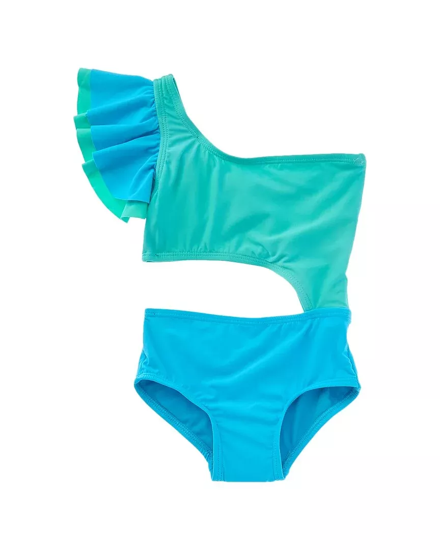 Beach Lingo Cutout Ruffle One-Piece