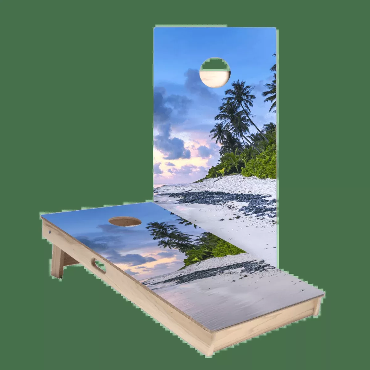 Beach Scene Star Cornhole Boards