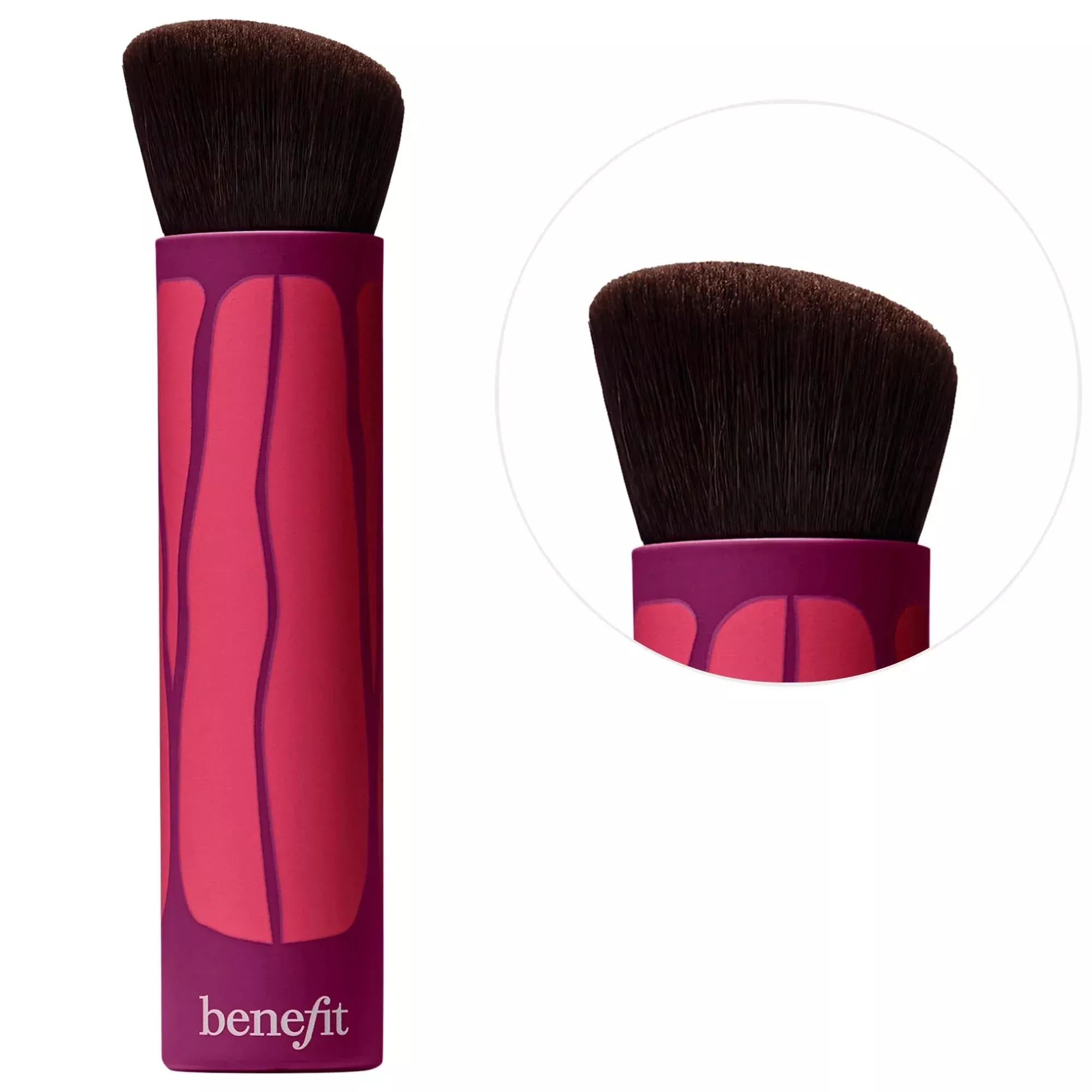 Benefit Cosmetics Hoola WaveMaker Bronzer Brush - Angled Dome Shape for Seamless, Buildable Coverage - Achieve a Natural, Sun-Kissed Glow