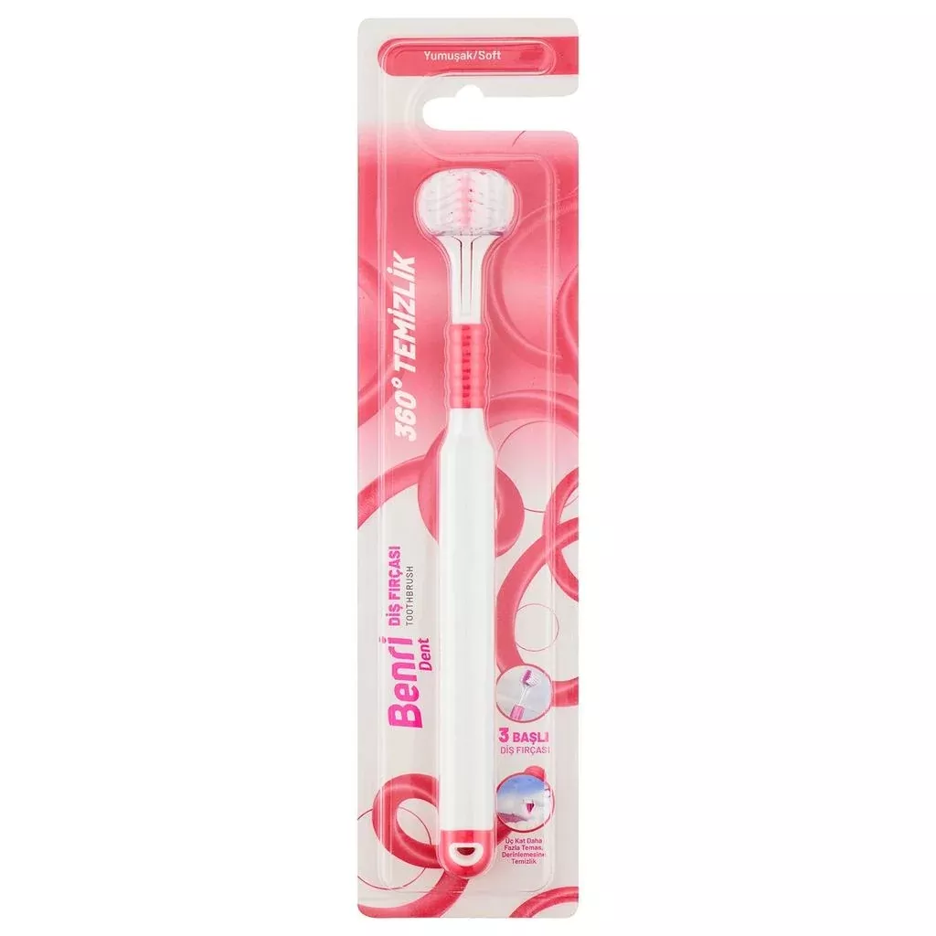 Benri Dent Complete Toothbrush Pink (Soft)