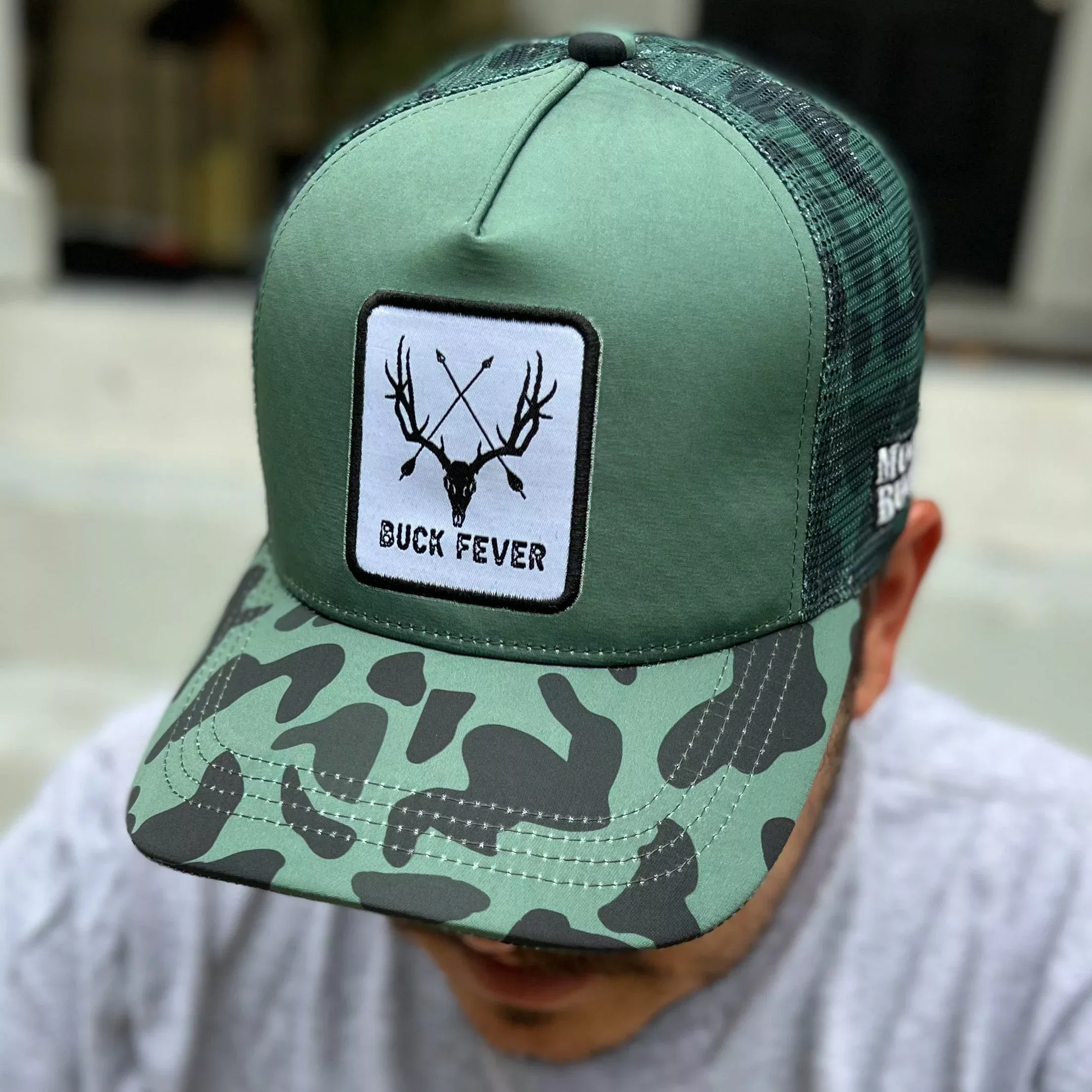 "Buck Fever" Camo Trucker Bucket
