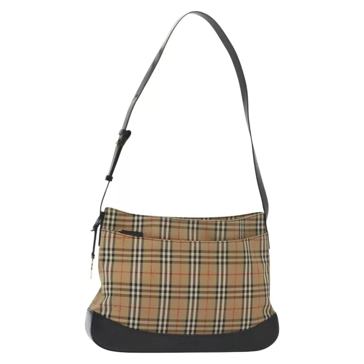 Burberry Shoulder Bag Nova Check Canvas Beige Canvas Bag (Authentic Pre-Loved)