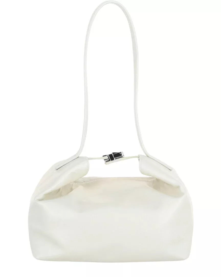 By Far Bea Creased Leather Shoulder Bag