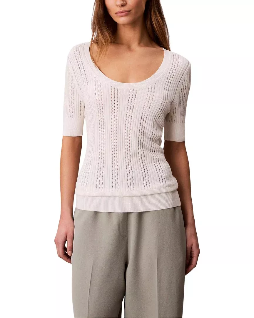 Calvin Klein Fine Gauge Pointelle Top