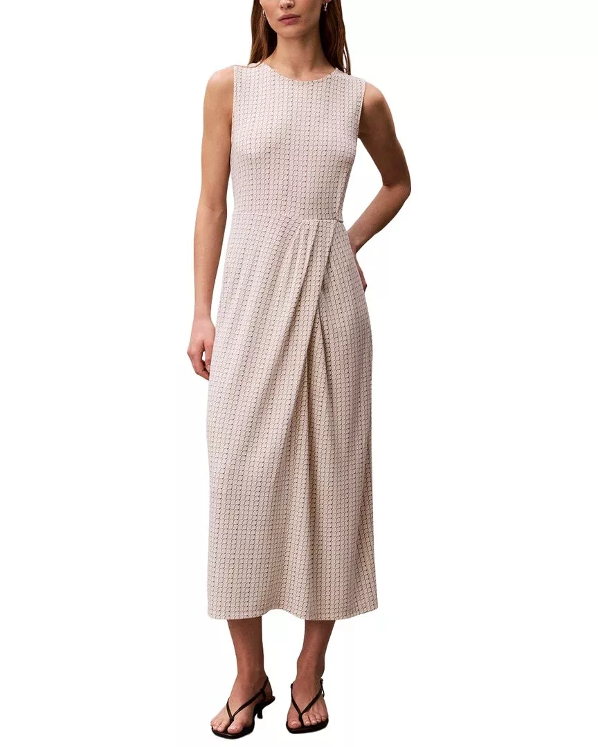 Calvin Klein Printed Crepe Jersey Maxi Dress