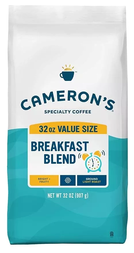 Cameron's Coffee Roasted Ground Coffee Bag, Breakfast Blend, 32 Ounce