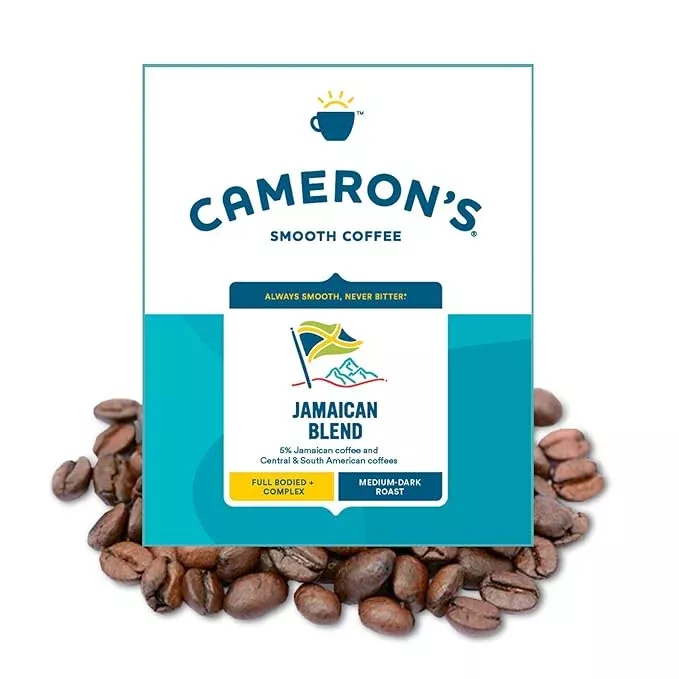 Cameron's Coffee Roasted Whole Bean Coffee, Jamaica Blend, 4 Pound