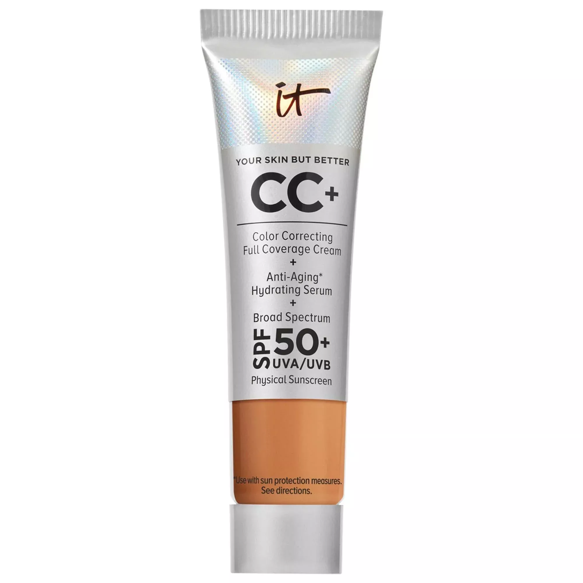 CC+ Cream Full Coverage Color Correcting Foundation SPF 50+: Hydrating, Anti-Aging, Blemish & Redness Concealer