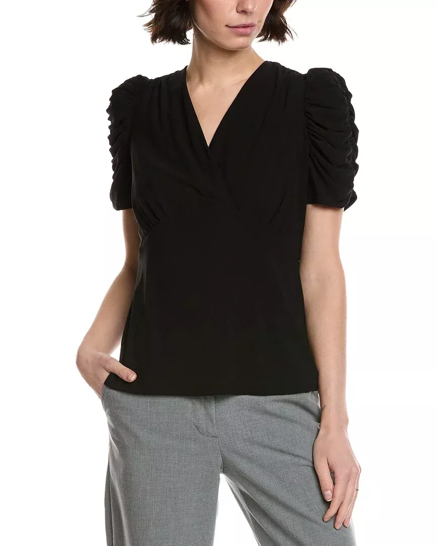 Cece Puff V-Neck Top